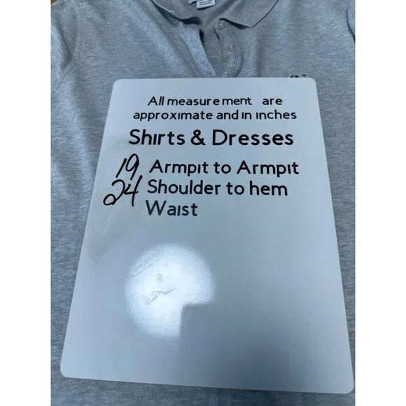 Vineyard Vines Womens Gray Short Sleeve Polo Shirt Size M Cotton Blend - Picture 10 of 10